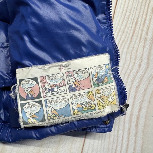 Moncler Enfant Maya Down Jacket Toddler Size 2Y Removeable Hood Glossy Blue - Picture 9 of 15